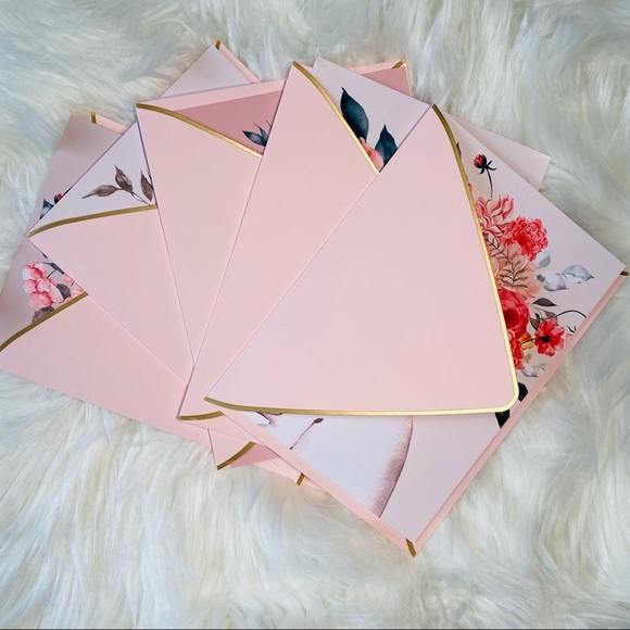 Set of Five Floral Women Elegant Greeting Cards & Luxury Envelo… - Picture 11 of 16
